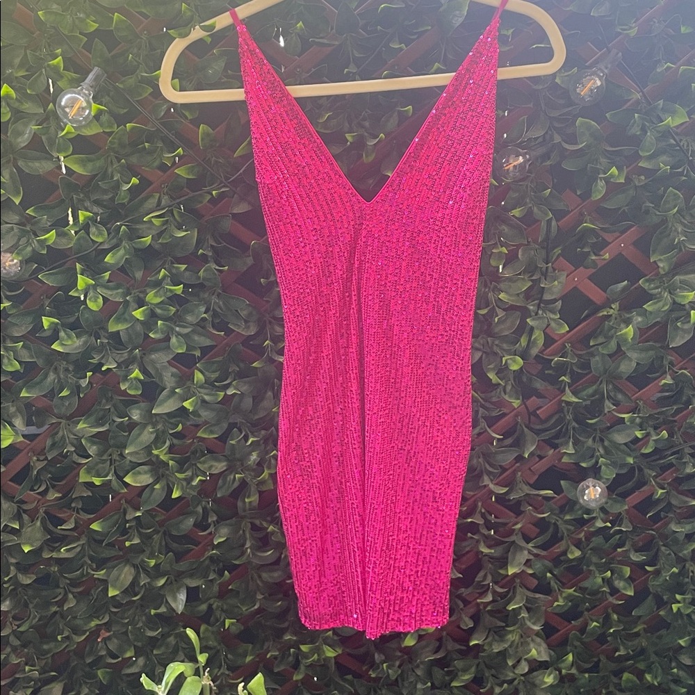 Vibrant Pink Sleeveless Dress